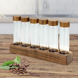 Storage Bottles Coffee Shelf Cereals Nut Sealed With Airtight Lids Bean Cellar Tube Food Container For Shop