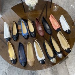 Sapatilhas de balé couro genuíno casual designer sapatos festa de casamento designers luxo mulher mocassins