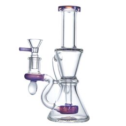 7 Inch Hookahs Heady Glass Bongs With Showerhead Perc Recycler Fab Egg Percolator Oil Dab Rigs Klein Water Pipe 14mm Female Joint 4mm Thickness With Bowl
