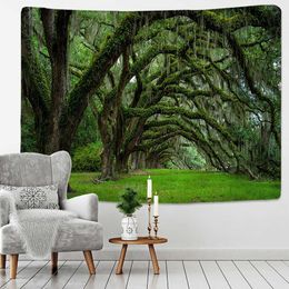 Tapestries Customizable Boho Wall Tapestry Mandala Wall Art Decor Ancient Tree Tapestry Natural Forest Printed Wall Tapestry