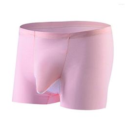 Underpants Mens Elephant Trunk Boxer Briefs Ice Silk Underwear Shorts Bulge Pouch Panties Soft Breathable Knickers