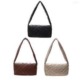 Evening Bags Female Quilted Cotton Padded Lattice Armpit Bag Large Capacity Tote Shoulder