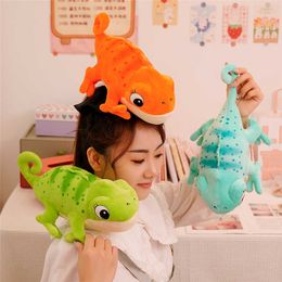 Stuffed Plush Animals Simulation Plush Chameleon Doll/Soft /Plush Doll/Birthday gift for boys and girls