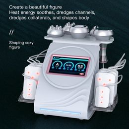 Newest 6 IN 1 40k 80k Cavitation Machine Vacuum RF Body Slimming Beauty Device With EMS Pads Wrinkle Remover Skin Rejuvenation machine fat burning Beauty Machine