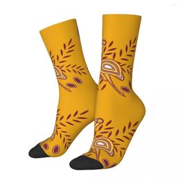 Men's Socks Happy Compression Dots Painting Retro Harajuku Aboriginal Art Culture Creative Totem Fashion Hip Hop Crew Sock