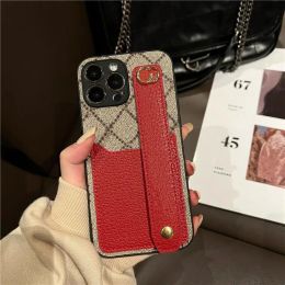 Luxury Designer 14 Promax IPhone Case Phone Cover For Pro Max Mimi 13 12 11 Xr Xs X 7 8 Puls Wrist Strap Shockproof Fashion Cases G238114C