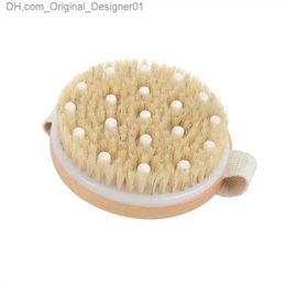 Brushing wood silicone shower brush for body cleaning removing dirt and removing keratin. Bath tool E1088 Z230814