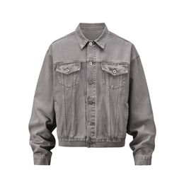 Mens Jackets Vujade Style Same Wash Denim Jacket High Quality Solid Colour Jack Coat Male Top 230810