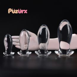 Anal Toys Transparent Thick Dragon Egg Dildo Anal Pulg Butt with Suction Cup for Woman Prostate Dilator Massager Sex Toys Men Gay Adults 230810