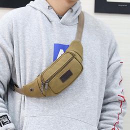 Outdoor Bags Unisex Functional Waist Bag Casual Canvas Mobile Phone Men And Women Convenient Belt Banana Fanny Pack