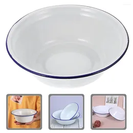 Dinnerware Sets Retro Enamel Basin Mixing Bowl Kitchen Soup Serving Salad