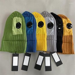 Berets Fashion Classic Trendy Luxury Design Cotton Blends Goggles Solid Warm Soft Knitted Skullies Beanies Cap Hat Unisex Male Female