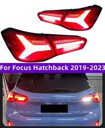 Auto Tail Lamp For Ford Focus Rear Brake Lights Hatchback 20 19-2023 LED Taillight Signal Reverse Light Accessories