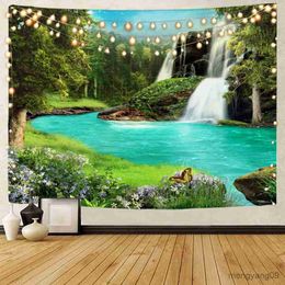 Tapestries Beautiful Waterfall Scenery Decoration Tapestry Living Room Wall Art Decoration Bedroom Room Aesthetics Home Decoration R230811