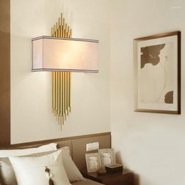 Wall Lamp Bedside Chinese Style Modern Minimalist Aisle Light Retro Living Room Bulb Bedroom