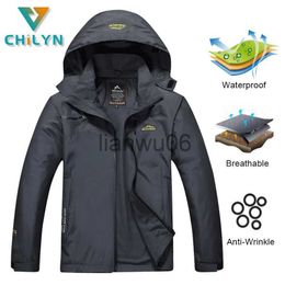 Men's Jackets CHILYN Waterproof Hiking Jacket Men Women Climbing Camping Hunting Clothes Outdoor Sport Rain Jacket Male Windbreaker Coat J230811