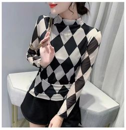 Fashion Womens Dress designer women's T-shirt womens Shirt stand collar base Shirts clothing Plus Size sexy sport Casual Tops Loose coats Mini Blouses