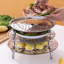 Double Boilers Stainless Steel Steamer Rack Insert Stock Pot Steaming Tray Stand Cookware Dishes Tool Kitchenware Cooking Tools