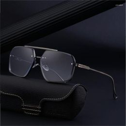 Sunglasses Vintage Twin Beam Man Men's And Women's Fashion Luxury Glasses Sun Shield Mirror Of Metal