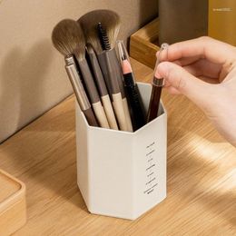 Storage Boxes Desktop Makeup Brush Box Women Eyebrow Organizer Barrel Rack Tool