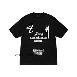 SY men t shirt designer t shirts women clothing graphic tees Pattern tee clothing high street cotton Hip Hop Simple Letters Retro Print Loose dice 7JWA