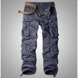 Men's Pants Fashion Cargo Men Wide Leg Trousers Cotton Joggers Military Camouflage Hip Hop Clothing Bottoms 44