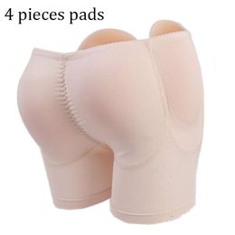 Breast Form 4 PCS Silicone Pads Enhancer Fake Ass Panty Hip Butt Lifter Underwear Invisible Bottom Shaper Seamless Padded Shapewear Panties 230811