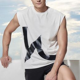 Men's Tank Tops Fashion Gyms Top Summer Sleeveles Shirt Sports Fitness Men Printing Bodybuilding Undershirt Running Vest