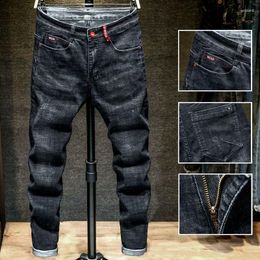 Men's Jeans Summer Thin Denim For Men And Teenagers Trend Slim Fit Elastic Small Feet Versatile Casual Long Pants