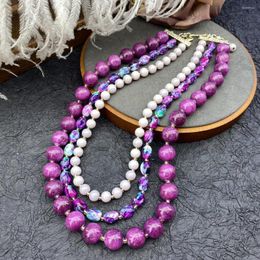 Chains Vintage Jade Antique Glass Hand-beaded Artsy Retro Fashion Exquisite Necklace Party Jewellery For Women