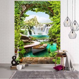 Tapestries Mandala Boho Wall Decor Tapestry Home Decor Tapestry Beautiful Landscape Island Cave Landscape Tapestry R230811