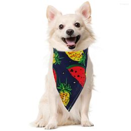 Dog Apparel Cute Printing Pet Bandana Fashion Fruit Pattern Soft Cotton Breathable Bib Clothing Accessories