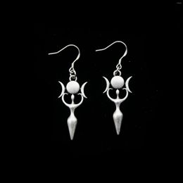 Dangle Earrings 10pcs Triple Moon Natural Gothic Pentacle Witchcraft Supernatural For Women Gift