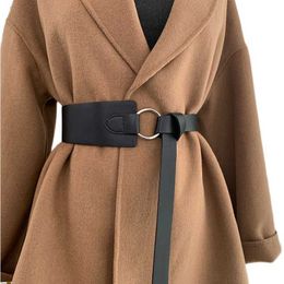 Belts Wide Knot belts for women coat high quality soft faux leather waistbands dress ceinture femme plus long gold cummerbunds cinto