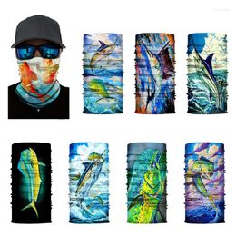 Bandanas Fish Animal Design Neck Scarf Seamless Women Men Outdoor Fishing Runing Cycling Headwrap Buffs Face Mask Gaiter