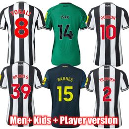 nufc TONALI BRUNO G. ISAK Soccer Jerseys 23 24 SHEARER TRIPPIER BARNES Fans Player united Home and Away GORDON Football Shirt Kids kit