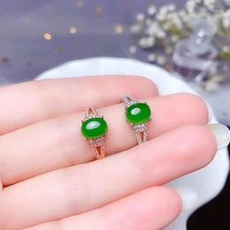Cluster Rings The Gift For Your Loved Girl Real And Natural Jaser Jade Ring 925 Sterling Silver Fine Jewelry