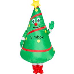 Christmas Tree Funny Inflatable Costume Santa Claus Doll Props Clothes Suit Adult Men Women