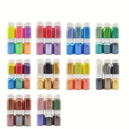 60-Color Pearl Flash Powder Kit - 10g/Bottle Pigment for Crystal Epoxy Resin Dye, Nail Art, Eyeshadow, Slime, Handmade DIY Jewellery & More!