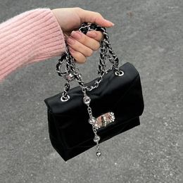 Evening Bags Soft Quilted Shoulder Bag Fashion Diamonds Chains Crossbody For Women Crystal Designer Handbags And Purses Small Tote Lady