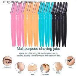 3/4/10Pcs eyebrow trimming blade shaver portable eyebrow shaper facial keratin layer hair removal safety razor female beauty and makeup tool Z230814