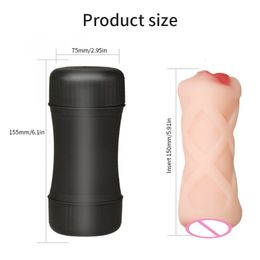 Masturbators Masturbator Vaginal Mouth Double Pussy Vaginal Endurance Silicone Sports Masturbation Sex Toy Men Masturbation Cup 230810