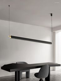 Pendant Lamps Simple Restaurant Dining Table Strip Light LED Office Modern Lamp Designer Hanging Decor Lighting Fixture