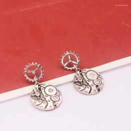 Dangle Earrings Gear Movement Ear Stud Men's Ancient Fashion Small And Simple Hip-hop Street Dark