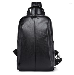 Backpack 2023 Fashion Unisex PU Capacity Chest Bags Women Csual Waist Packs