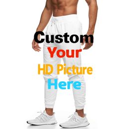 Men's Pants OGKB Customised Sweat Pants Men's 3D Print Your Own Design Custom Personalised Sweatpants Male Elastic Waist Jogger Drop 230811