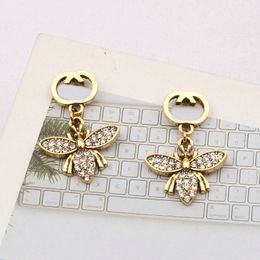 Designer Brand Bee Stud Earrings Tassel Long Earring Women Jewellery Accessories Wedding Party Holidays Gift