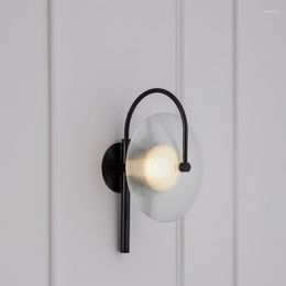 Wall Lamp Modern LED Creative Stripe Glass Nordic Simple Light For Living Bathroom Bedside Bedroom Home Decor Sconce Lustre