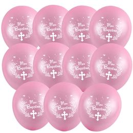 Decoration Inch Blue Pink Mon Balloon For France Kids Baptism Decoration Balloon