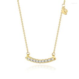 Pendant Necklaces 316L Stainless Steel Bar Necklace For Women Hip Hop Fashion Jewellery Gold Colour Metal Chain Colar Love Gifts